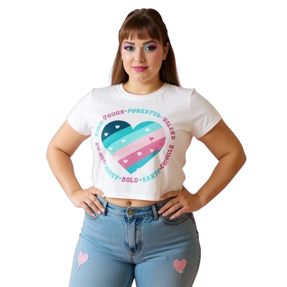 Transgender Trans Pride Cropped T-Shirt - Picture 11 of 12